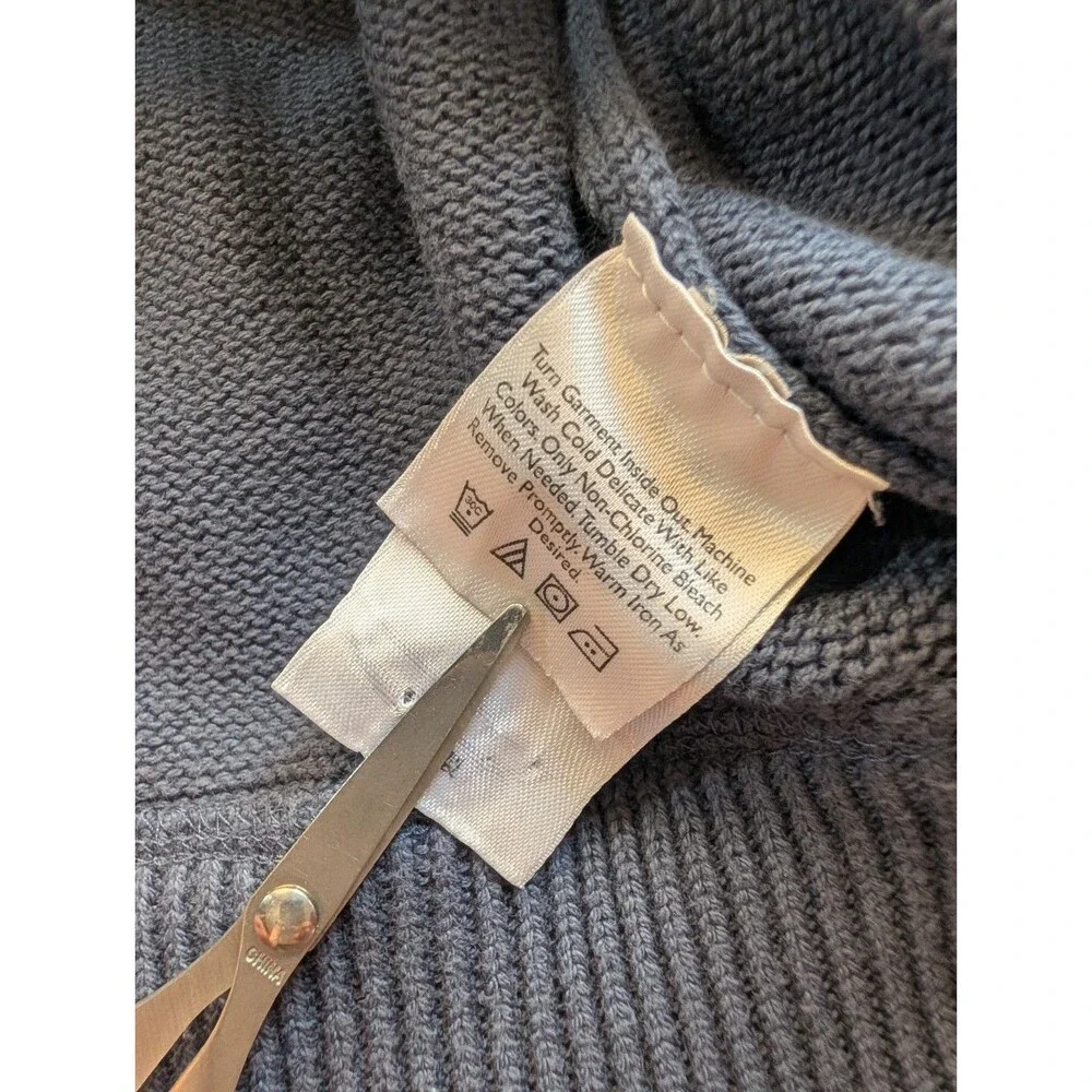 Vintage Eddie Bauer Sweater Men's Extra Large Blue Cotton Knit Crew Neck Outdoor